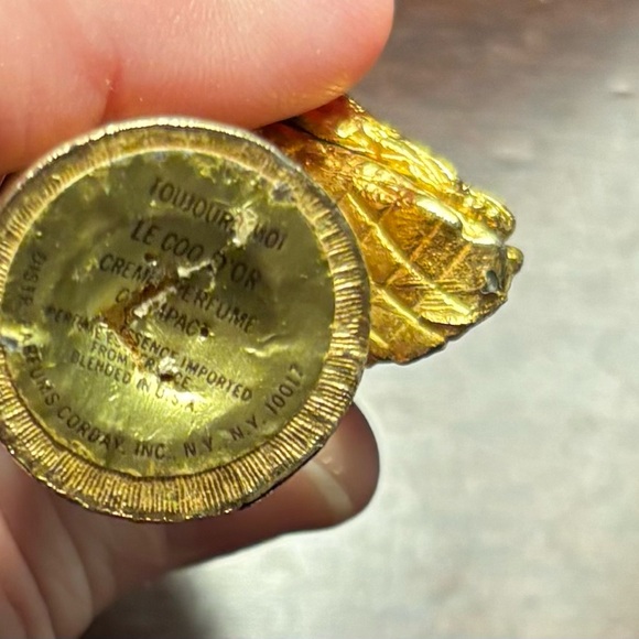 Vintage Gold Bird Figurine Crème Perfume  Holder - Picture 10 of 10